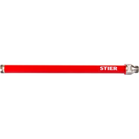 STIER Nass-Diamantbohrkrone, Ø 24 mm, 1/2 Zoll Aufnahme, Nutzlänge 320 mm, präzise und leistungsstarke Bohrkrone für Stahlbeton, Naturstein, Kunststein, langlebige Qualität