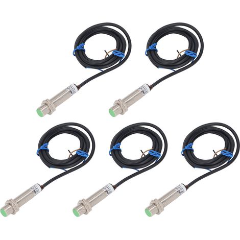 Capteur de proximité inductif PNP M12 x 1, non noyé, IP65, étanche, 5 pièces, 6-30 VDC, détecteur de présence (1/5)