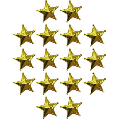 Lot de 50 Mini Étoiles Dorées pour Sapin – Décorations Miniatures de Noël pour Arbres, Étoiles de Noël Brillantes (1/5)