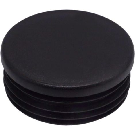 Lot de 20 inserts de tubes ronds de 60 mm, bouchons de poteau de clôture en plastique noir, bouchons de tuyau, noir RAL 9005 (1/4)