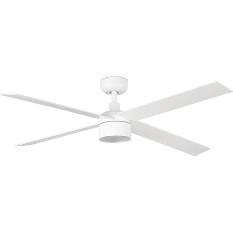 Faro Rudder Ventilateur de plafond encastré Rudder 132 cm TEK LED blanc mat, pales en bois de frêne 3000K, 4 pales réversibles (1/2)