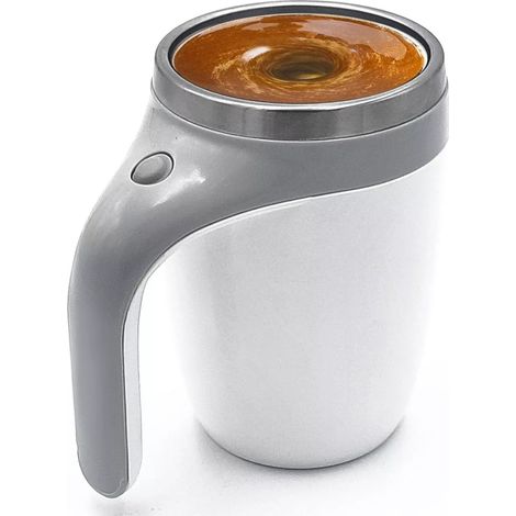 Tazza Auto Mescolante 300ml in Acciaio Inox con Coperchio