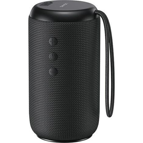 Altavoz Bluetooth 5.0 USAMS de 10 W resistente al agua con cordón, color negro.