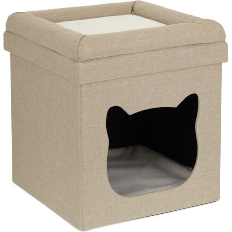 Taburete plegable diseño moderno interior refugio cómodo 60 x 40 x 40 cm de madera marrón 130010868 (1/5)