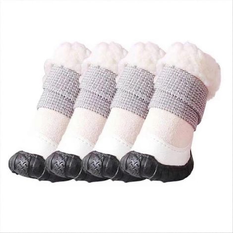 4 Hundeschuhe Winter Komfort Warme Sneaker Niedliche Tiermotive Anti-Rutsch (1/5)