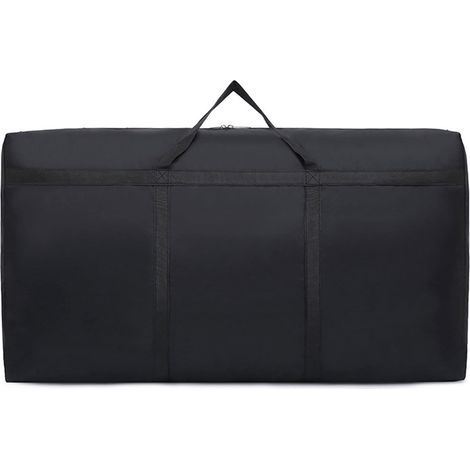 Borsa portaoggetti impermeabile grande da 90 litri, nera, pieghevole, ideale per vestiti, viaggi o traslochi (nera) (1/5)