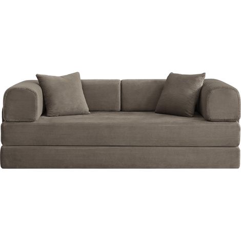 Sofa, komfortabel, 204 x 97 x 65 cm, taupe (1/5)