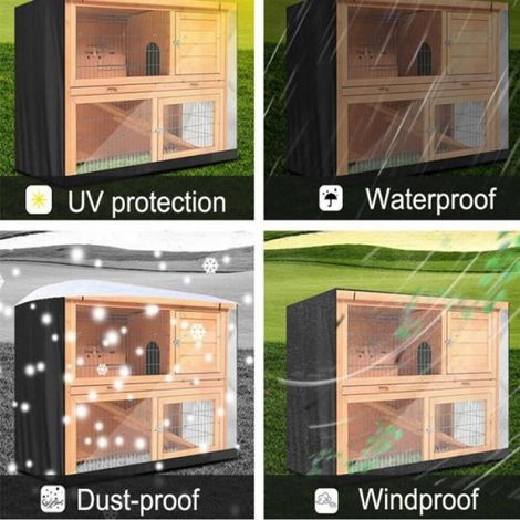 1 Housse de protection pour enclos de lapins, anti-poussière, 122x50x105CM, couverture pour cage, accessoire animal (1/4)