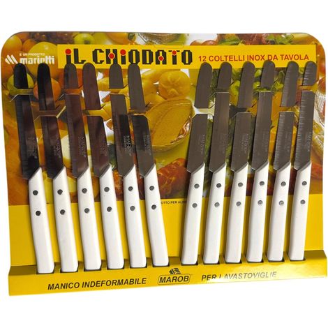 Marietti il Chiodato set 12 coltelli carne bianco inox (1/3)