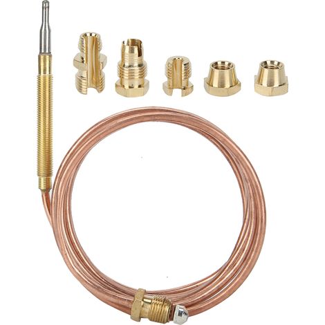 Kit thermocouple pour cuisinière à gaz, protection contre le chauffage, sonde de température avec écrou, 1500 mm (1/5)