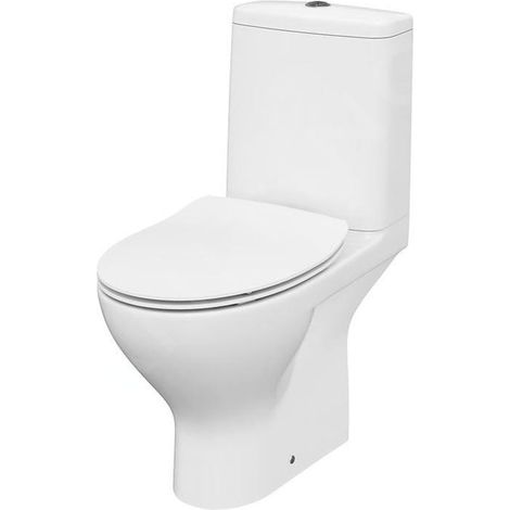 Cersanit Moduo - WC à poser avec abattant SoftClose, sortie vario, remplissage par le bas, CleanOn, blanc K116-032 (1/3)