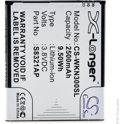 NX - Batterie téléphone, smartphone, GSM pour Wiko 3.8V 2500mAh - S8321APSLIDE