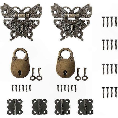Lot de 12 petits cadenas classiques avec clés pour boîtes en bois, armoires à bijoux (1/5)