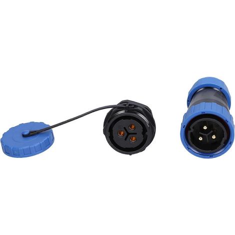 Wasserdichter Stecker mit Rückmutter, Luftfahrt-Stromanschluss, Industrieadapter 250 V 45 A LP28