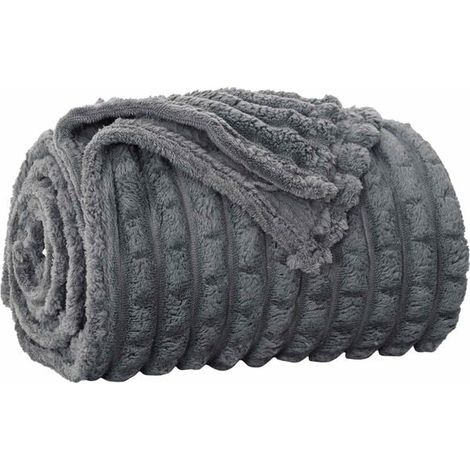 Couverture en laine gris foncé, 150 x 130 cm (1/5)