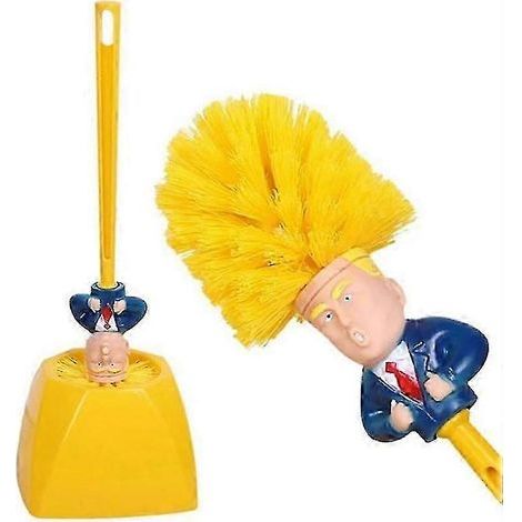Brosse de toilette fantaisie en forme de président 2025. accessoire de nettoyage amusant et décoratif pour la salle de bain. cadeau unique (1/5)