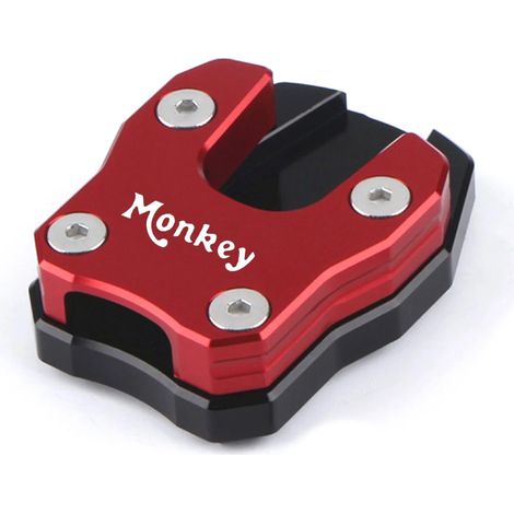 Béquille latérale de moto CNC rouge 2022, extension de support, compatible avec Honda Monkey 125 (18-22 pouces) maxpower (1/3)