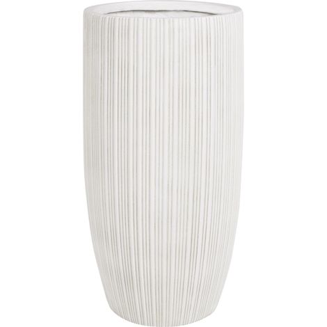 Plant Pot ZELKOVA 35 cm Light Beige