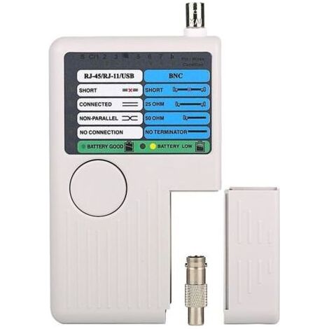 Pair Lntyq Testeur de câble réseau multifonction 4 en 1,Testeur de câbles réseau RJ11 RJ45 USB BNC pour câble suivi UTP STP LAN,148.62.5cm (1/5)