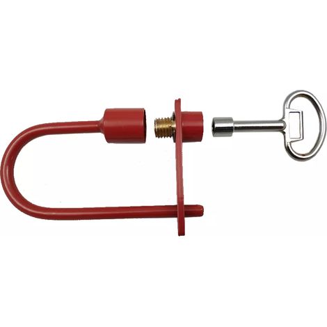 Ultra Secure – Cadenas pompier 8mm avec clé 9mm fournie – Serrure triangle pour accès pompiers et EDF – Acier inoxydable et laiton résistant