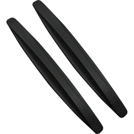 2 piezas de tiras protectoras para las esquinas del parachoques del coche, tira protectora universal para el labio del parachoques, tira para el faldón lateral, anticolisión, antiarañazos, color negro (1/5)