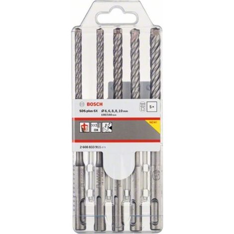Set de 5 brocas SDS plus-5x Ø6/6/8/8/10 mm - BOSCH