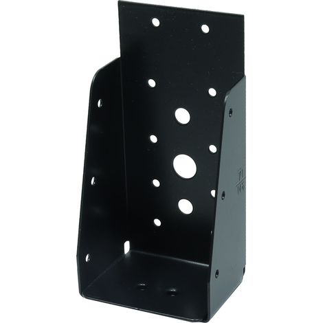Wovar – Sabot de charpente noir sans lèvre pour poutres 7 x 17 cm – Acier galvanisé – Ancrage durable et esthétique – Protection contre l'humidité