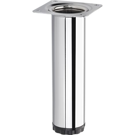 Möbelfuß BRAVO Höhe 150 mm (+ 10 mm) Ø 40 mm Chrom poliert höhenverstellbarer Schrankfuß aus Stahl Schrankfuß belastbar bis 50 kg von SOTECH (1/5)