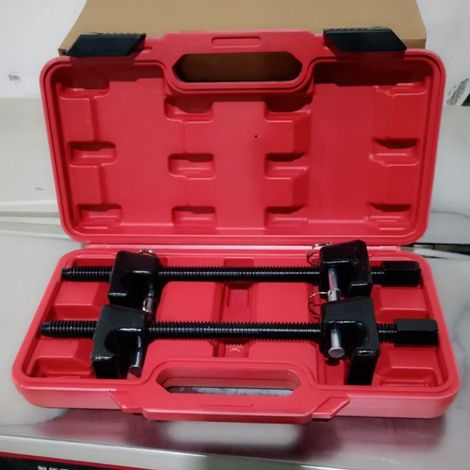 Pour Compresseur de Ressort Amortisseur 2 Pièces 320mm, Outil Compresseur Ressort Amortisseur avec Coffret Rouge pour Suspension de Voiture