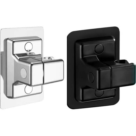 Yardenfun Lot de 2 supports adhésifs pour pommeau de douche, base de douchette en ABS à angle réglable, sans perçage (1/5)