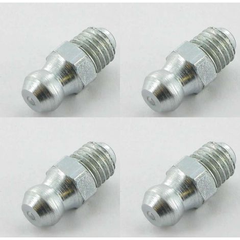 4x graisseur 1/4 UNF angle 180° embout graissage pompe à graisse manuelle hydraulique tracteur engin agricole tractopelle
