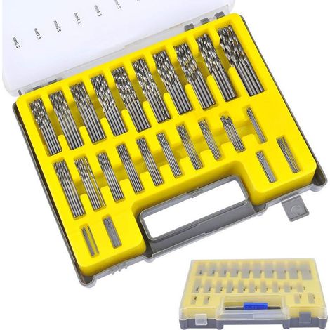 150 Pièces Twist Bits Set HSS Titanium Micro Bits Micro Bits Set Outils 0.4mm-3.2mm Pour Bois, Métal, Plastique, Bijoux (1/5)