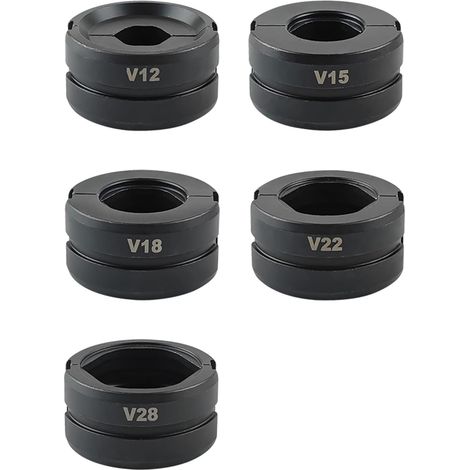 Mâchoire de sertissage V12 à V28 Profil V pour 12 mm, 15 mm, 18 mm, 22 mm, 28 mm Insert pince sertir manuelle et interchangeable Tube en cuivre, acier inoxydable, carbone (1/2)
