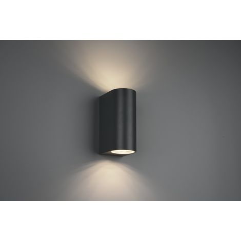 Wandleuchte Double Emission Led Rounded Roya Anthrazit H15 cm IP44 Trio Lighting (1/3)