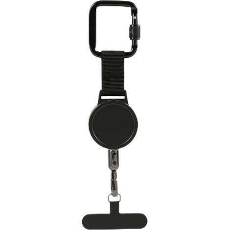 Lanière Rétractable pour Téléphone Antivol, Câble en Acier Résistant, Rotation 360° Anti-Enchevêtrement, Double Fixation, Sécurisée pour Randonnée, Voyage, Clés et Badges (1/5)