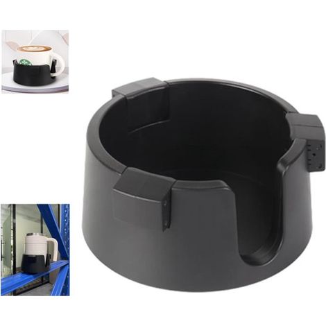 Porte-gobelet de bureau - Porte-gobelet - Anti-basculement et anti-éclaboussures - Convient aux boissons chaudes et froides - Plastique - Noir (1/5)