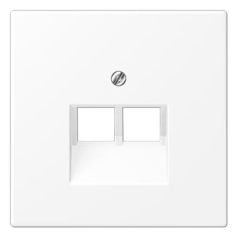 PLAQUE MODULAIRE JACK 2 PRISES LS BLANC MAT (RÉFÉRENCE : JUNG LS969-2UAWWM) LS9692UAWWM