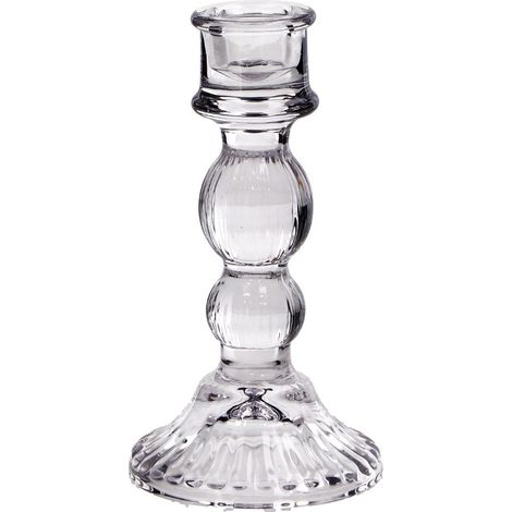 Regalo Italiano Portacandela Emile D 8 Cm H 15 Cm Vetro