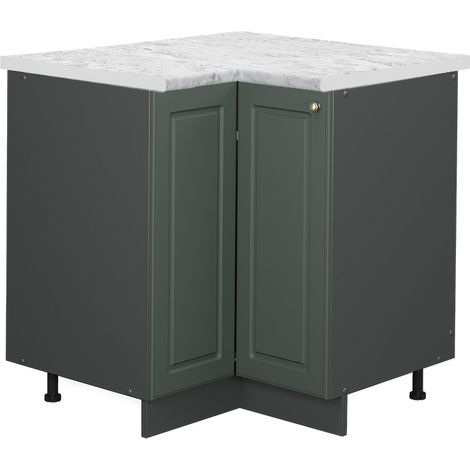 Armario de esquina Fame-Line, Verde dorado Casa de campo, 80.5 cm , ET Mármol, Vicco