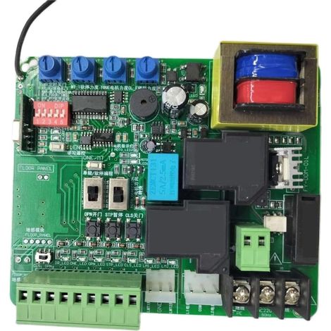 Kit d'ouvre-portes automatiques Porte coulissante panneau de commande de porte de Garage interrupteur de fin de course à ressort magnétique disponible avec fonction de retard AC pour accessoires de po (1/5)