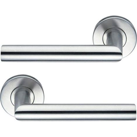 Ecleanfy - Poignées de Porte sur Rosace INOX - Carré 7mm, Paire Complète (1/5)