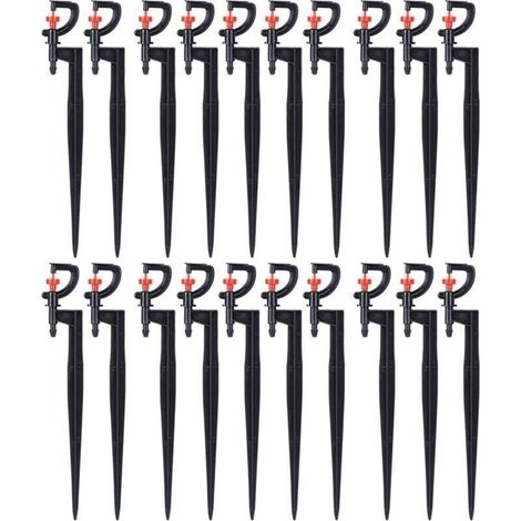 Arroseur rotatif micro-irrigation 360° – Lot de 20 pièces en plastique résistant pour jardin et potager (1/5)