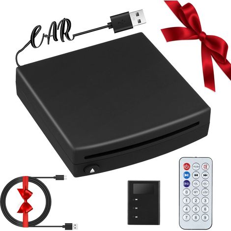 1 Lecteur CD, CarPlay sans fil, Android Auto, USB, AUX, FM, Universel, Voiture, TV, Ordinateur