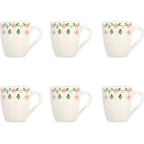 Lot de 6 mugs 36cl en porcelaine, PRIMAVERA (1/5)