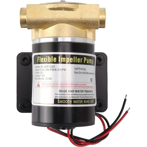 Pompe à roue souple G1/2 filetage femelle, auto-amorçante pour liquides industriels, moteur robuste, utilisation professionnelle et agricole (1/5)