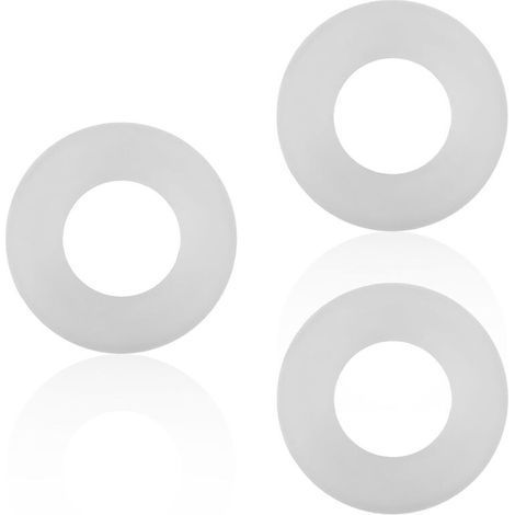 3pcs Joint Soupape Chasse d'Eau Toilette Compatibles avec Geberit, Rondelle d'Étanchéité Base Caoutchouc Valve Chasse d'Eau Toilettes Numéro Pièce Rechange pour 816.418.00.1(Blanc) (1/4)