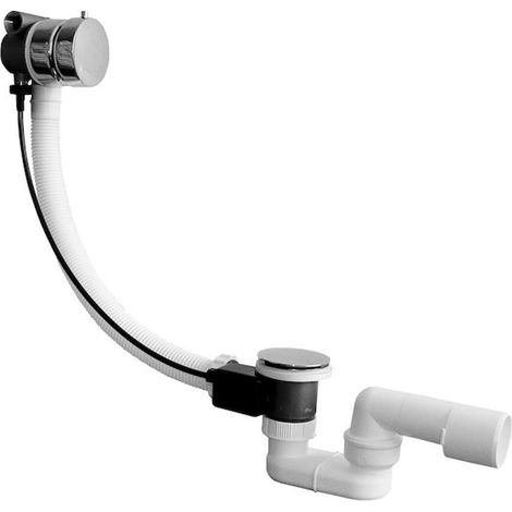 Jika Deep - Conjunto de desagüe bañera 550, llenado por rebosadero, bowden, plástico H2948180040001