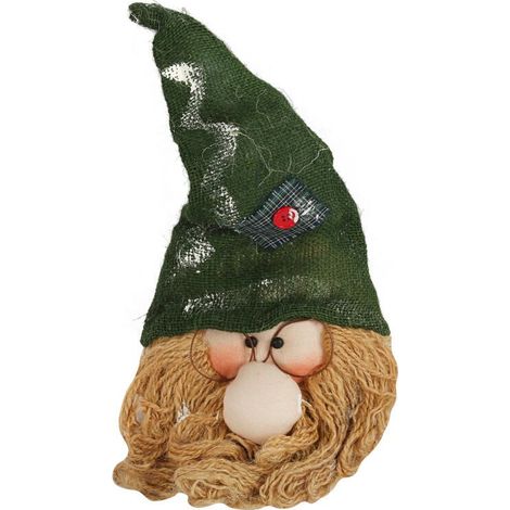 Statuetta di Babbo Natale, altezza 46 cm, colore verde (1/3)