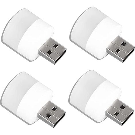 Veilleuse USB, mini ampoule LED, à brancher, blanc chaud, adaptée (1/5)