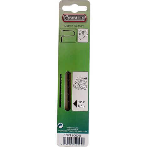 Connex - Lama da sega da traforo Taifun,130 mm, confezione da 12 pezzi 3 Verde